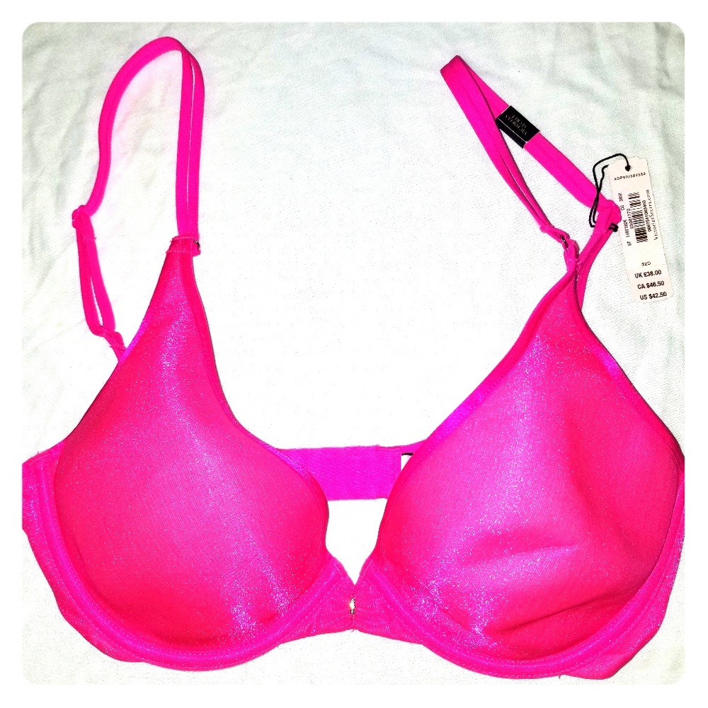 Victoria Secret Lined Underwire Hot Pink Bra